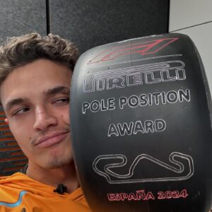 Lando Norris Instagram - POOOOOOLE POSITION!! Good to be back. ☝️