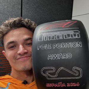 Lando Norris Instagram - POOOOOOLE POSITION!! Good to be back. ☝️
