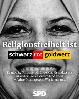 Lars Klingbeil Instagram - Menschenwürde. 
Freie Entfaltung. 
Gleichberechtigung. 
Religionsfreiheit. 
Meinungsfreiheit. 
Pressefreiheit. 
Ehe und Familie. 
Bildung. 
Versammlungsfreiheit. 
Vereinigungsfreiheit. 
Briefgeheimnis. 
Freizügigkeit. 
Berufsfreiheit. 
Privatsphäre. 
Recht auf Eigentum. 
Gemeinwohl. 
Staatsangehörigkeit. 
Asylrecht. 
Petitionsrecht. 
Demokratie. 
Grundrechtsschutz. 
 
Unser Grundgesetz wird heute 75 Jahre alt. Wir feiern mit. Und feiern die in unserer Verfassung festgeschriebenen Grundrechte, die das Zusammenleben in unserem Land erst möglich machen. Was verbindest du mit dem Grundgesetz und was ist für dich persönlich schwarz-rot-goldwert? Erzähl es uns in den Kommentaren und teile gerne die Kacheln auf deinen Kanälen. Den Link zum Runterladen gibt’s in unserer Bio und in der Story.

#75JahreGG #Grundgesetz