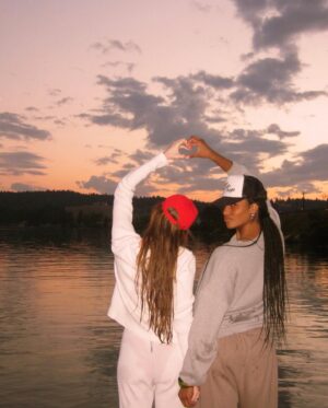 Larsen Thompson Instagram - postcards from the big sky country🫶🏼🌈💦🌞🍓🤠💛