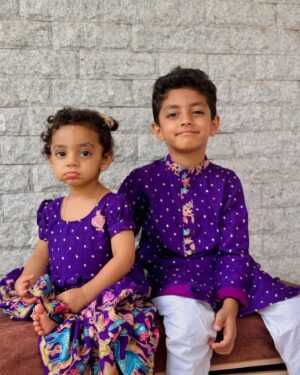 Lasya Manjunath Instagram - Happy Raksha Bandhan ❤️😍

Munni and junnu 😍
Outfits : @pari.designers_ 

#rakshabandhan #rakhi