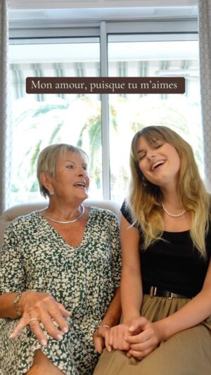Laura Dutilleul Instagram - 80 ans cette star !! Elle chante trop bienn (elle est pas du tout chanteuse) et avec notre chanson préférée 🥺🤍 #mamie #famille #lhymnealamour #hommage #jo2024 #edithpiaf
