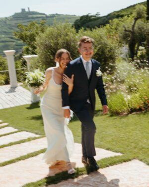 Laura Ramoso Instagram - We got married (again)!!!!!!! 💕 Though we eloped 4 years ago, we always knew that one day when the time was right we’d have a proper wedding. On June 22 2024, surrounded by some of the most special people in our lives, we said “l DO (want to keep being married)” and ate and laughed and drank and danced the night away 🥂🍾✨ 

Photo by the incredible @kristinaruddick