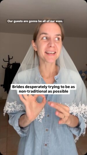 Laura Ramoso Instagram - We’ve gone too far 👰‍♀️
.
.
.
.
.
#brides #bride #wedding #weddingdress #weddingday #groom #bridal #bridetobe #weddingmemes #bridememes #weddinginspiration #nontraditionalwedding #funwedding #microwedding #uniquewedding #weddinglook #betches #betchesbrides #fiance #bridesmaids #proposal #midtwenties #discover #pov #satire #relatable #weddingplanning #engaged #firstlook #firstdance
