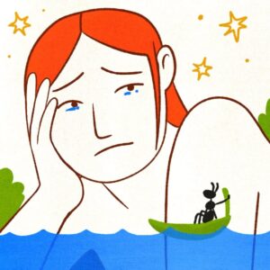 Laura White Instagram - Cryin a river💧
.
.
#animation #illustration #artwork #framebyframe #procreate #loop