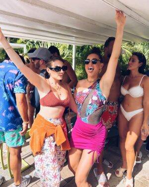 Lauren C. Mayhew Instagram - Another successful #SummerSol ☀️ pool party at @hotelalbatampa! Thank you to the other DJs, sponsors, friends, & fans who came out! 💦 👙 
.
.
📸 by @andredominique_ 
.
.
@pureculturevodka @linkxlou.tampa @channelsidebrewco @old.st.pete @devotedcreations @shottys
.
.
Bikini: @saltymermaidswim 
Skirt coverup: @ta3 
Bodypaint: @ladi_dadi_artistry_ 
Earrings: @noa.jewelryline