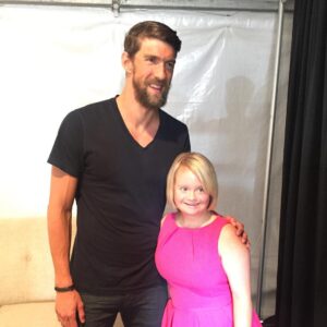 Lauren Potter Instagram - @m_phelps00 is soo sweet having fun @specialolympics @la2015 #specialolympics