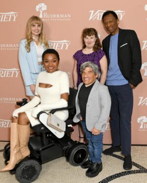 Lauren Spencer Instagram - I love speaking to crowds about disability representation and inclusion within the entertainment industry. Thank you @variety & @rudermanfamilyfoundation for having me at this wonderful brunch. And y’all know @disabilityfashionstylist did her thing with styling this dress AND having me serve these boots on a platter. 😍