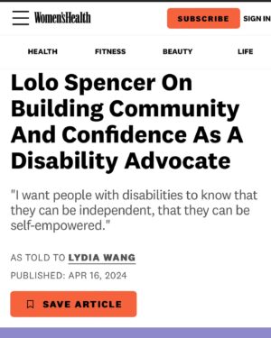 Lauren Spencer Instagram - Did y’all see I was featured in @womenshealthmag ?!😝 It’s always such a blessing to be able to share my message of disability advocacy. Read the FULL article in my bio.