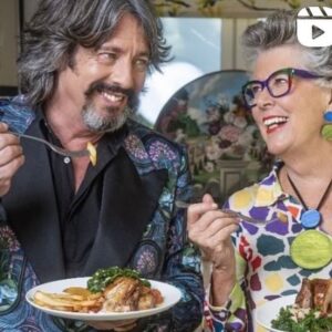 Laurence Llewelyn-Bowen Instagram - Hanging out with Auntie Prue in her Cotswold Kitchen on ITV Saturday Morning…..