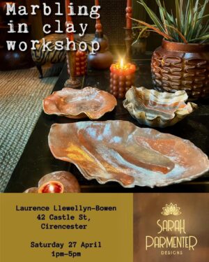 Laurence Llewelyn-Bowen Instagram - Join us @llewelynbowen in Cirencester on Saturday 27 April for a very special Marbling with Clay workshop !!!

Grab one of the remaining spaces for a sumptuous afternoon of crafty creations in air dried clay chez LLB in the heart of the Cotswolds 🤩

You’ll learn how to make fabulous, on trend marbled trinket trays and dishes, while sipping tea, nibbling cakes and enjoying some banter with Sarah P & LLB!!

You’ll take away your marbled masterpieces at the end of the afternoon, along with a beautiful new skill that even beginners can master 💪🏾

Bookings open now: relovedmanchester.com

#cotswoldslife #cotswoldstyle #marblinginclay #marblingart #mycreativebiz #springcrafts #myhousethismonth #eclecticdecor #marblingstudio #creativeworkshop #creativeart #pottyaboutpottery #ceramicsofinstagram #ceramicstudio #ukceramic #diyhomedecor #cotswoldsculture #craftworkshop #eclectically_made