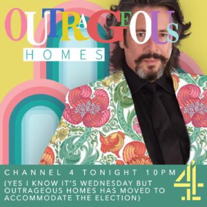 Laurence Llewelyn-Bowen Instagram - TONIGHT!! (Yes I know it’s Wednesday but Outrageous Homes has moved to accommodate the election)
XxX