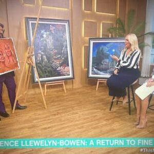 Laurence Llewelyn-Bowen Instagram - Lovely to start the day @thismorning with my paintings from @cotswoldcontemporary