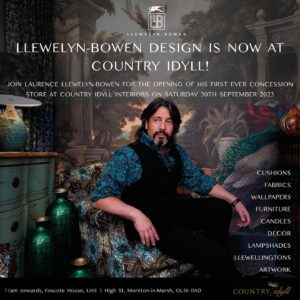 Laurence Llewelyn-Bowen Instagram - Now here we are….! Join me for the opening of my FIRST EVER concession store at the glorious @idyll_interiors on 30th September. I shall be at your whim for the afternoon……

Image: @malondaphotos