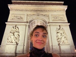 Laurie Hernandez Instagram - the arc de triomphe is very cool at 1am