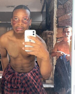 Lawrence Gilliard Jr. Instagram - “They”…call me a “character actor!” Short/Long story. When I got my very 1st headshot taken, I took it to the law firm where I was working as a mailroom clerk and secretly printed 40, bad, black and white copies on basic printer paper. On 20 of them, I used a sharpie to draw different facial haircuts. Beards, mustaches, etc. I taped the pictures side by side across the top of my bedroom wall and every morning I’d wake up, look at them and say, “That’s what I want to do. I want to play all those characters and more.” The end! #manifesting #myactorlife #lawrencegilliardjr #lgjrlifestyle #blessings #grateful