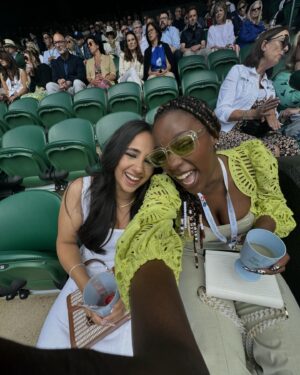 Leila Khan Instagram - Wimbledon ‘24 🥹🎾

(From start to finish…) safe to say we had a good time… 

GENUINELY a dream come true. This was SICK and I’m so grateful 🥹😭🤍

Styled by @siangabari 🤍
• in @reiss @aspinaloflondon @missomalondon @thediamond.lab 

Glam @sorchamakeupartist 🤍