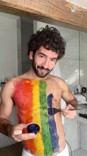 Leonardo Marques Instagram - [🪩LEISURE] - HAPPY PRIDE MONTH - Coming out is synonymous of liberation. It’s giving ourselves the possibility to live free, without ties. Only in this way we can become our true selves. Everything till then was just a construct for survival. A violent omission for its bearer. Coming out is the beginning of truth. It still annoys me we have to do it. Like a bad news announcement. I hate it. However it is so important that we do it. That we are able to show our true colors. And it’s also important that people realize that nothing changed. We are alike. Maybe lighter cause we stopped lying. What comes next is a beautiful rediscovery of who we are. And at some point we start wearing our true colors on our chest. Proudly. During this Pride month I wish that everyone is able to live freely in their true skin and that our community finds the peace and acceptance that always longed for. Happy Pride Month ❤️ #pride #pridemonth