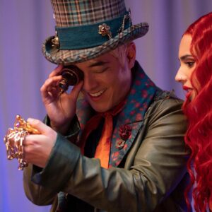 Leonardo Nam Instagram - Here’s a first look at the new 🎩 Maddox Hatter! 🎩Grateful to be in the @disneydescendants universe taking on the iconic Mad Hatter character and taking it to the next level! 🎩 watch it with your kids and get ready for a time altering ride.  I can’t wait for you all to meet @kyliecantrall as Red. Out July 12th on @disneyplus #maddoxhatter #descendantstheriseofred