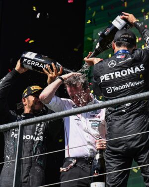 Lewis Hamilton Instagram - Mixed feelings for today’s result. Obviously happy to get the win but I feel for George and it’s disappointing for the team not to get the 1-2. 

A lot of positives to take from today, though. At the start of the weekend, we didn’t expect to be at the front or the pace we had, so it’s great to see just how much progress has been made and that we are in the fight. We take all these positives with us into the break and will come back a stronger team ready to keep the momentum going ~