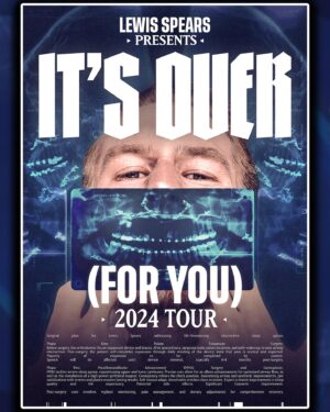 Lewis Spears Instagram - Ladies and Gentlemen, boys and girls allow me to present my hardest tour poster yet 💀💀💀🔪🔪🔪 - these are my actual X-rays. If you wanna know where I got these screws, just zoom in 🤏.
Lewis Spears Presents: IT’S OVER (For You) 2024 Tour Poster - Swipe for dates! More announced very soon 🆙 
I’ll be signing these and mothers after the shows, we kick off in January in PERTH! First weekend almost gone already.
Can’t wait to kick these off.
Poster by the extraordinarily talented @tewfour 
Braces by Dr Peter Scott
Bolts, screws and chin by Dr Sam Verco
Protestors discouraged. 
 🎫 on my site, search my name. Get yours.