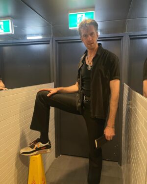 Lewis Spears Instagram - Four packed shows in Sydney, such a great time in your city 
1: Two long legends
2: Stealing luggage is expensive
3: Celebrating the correct tripod
4: Not ready
5: Caution, wet floor
6: Calligraphy is my passion 
7: LEGO store here is crazy
8: 🏊🏊🏊