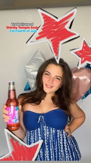 Lexi Rabe Instagram - What are you drinking for Fourth of July? @hollywoodsshirleytemplesoda #Shirley Temple #FourthOfJuly #HollywoodSoda #ad #shareyoursunshine