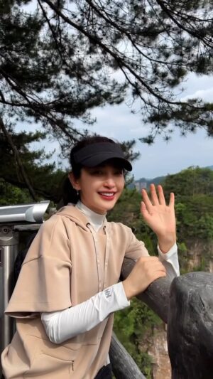 Li Bingbing Instagram - One of the most beautiful place in the world, the Zhangjiajie mountains in China. #travel #mountains