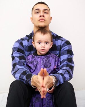 Liam Cacatian Thomassen Instagram - Forever protected by dad🌸💜
