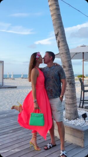 Liberté Chan Instagram - When I wear neon and look like a pink highlighter, the man wears neutrals. 

Rate our look 0 - 10

#fitcheck✔️ #summeroutfit #mrandmrs #neonoutfit #neondress #pinkdress #colorfuloutfit #ootd