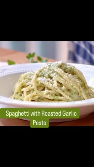 Lidia Bastianich Instagram - This is a simple and delicious pasta dish is perfect for the weekend.  it’s super-flavorful - and economical! The pesto for this dish can also be made earlier in the day, but make sure to toss it with the hot pasta and cheese just before serving. Tutti a Tavola a Mangiare! @GranaPadano Link to recipe in my bio.
#LidiasRecipes #LidiasItaly #LidiasKitchen  #LidiaBastianich #ItalianFood #25YearsofLidia #FromLidiasTableToYours #LidiasSoundtrack #economicalrecipes #GranaPadanoCheese