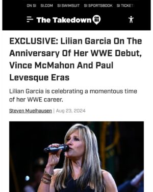 Lilián García Instagram - Thank you doesn’t even begin to cut it. 🙌🏼

Total appreciation to these outlets and reporters for their incredible coverage of my 25th anniversary of @wwe debut last Friday. Your kind words and respect means the world! 🌎❤️

🙏🏼
@pwinsider
@mikepwinsider
@sportsillustrated
@evantmack
@tvinsider
@smfishman1
@fightfulonline
@wrestlezonecom
@411mania 
@thatgirlcandace16
@bustedopenonsiriusxm
@davelagreca1
@tencountmedia 
@stevefallshow 
_denisesalcedo
Jim Varsallone

Thank you @the_meltz for coordinating all of this and encouraging me to even do this 15 day countdown. Your guidance was invaluable!

Thank you @_waylon.myers_ for all your help in gathering the yearly footage. And thank you to my amazing @chasingglory editor @thebasquiatpicasso - Ricky Griffith for your last minute help with this project. 😉

It’s take a village to be successful and I am so grateful to have so many incredible people be a part of my village. 🙏🏼🫶🏼

Know that you, the fans, my friends, and God have healed and re-ignited something inside of me again where I know that the best is yet to come!! 🤗🥰
.
.
#press #comeback