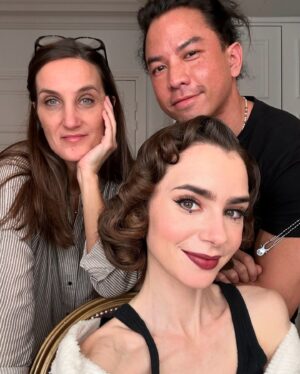 Lily Collins Instagram - A little commotion for the dress (...slash catsuit). Hands down my favorite costume from season four, designed by my dear friend, the one and only @harris_reed! Working with Harris, the @ninaricci team, and @marylin.fitoussi on this was an absolute dream collaboration. I knew from the moment I first read the script that it could only be made by Harris. Every detail was so intentional, inspired, and perfectly Emily. And of course, a huge thank you to my dream glam team @aureliepayenmakeup and @mikedesir for complimenting it with your insane talents and bringing the whole look to another level. I cannot thank you all enough for this magical moment…
