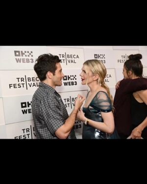Lily Rabe Instagram - Doing double duty in @honornyc for #TheGreatLillianHall NYC premiere @hbo and the @tribeca premiere of #PresumedInnocent @appletv. Thank you to everyone who made it possible for me to be in two places at once.

Dress: @honornyc 
Shoes: @malonesouliers 
Jewelry: @belperron 
Hair: @seijinyc 
Makeup: @benjaminpuckey 
Nails: @caseynails