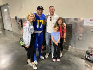 Lincoln Riley Instagram - Great to see @bakermayfield get the Christmas Day W!  1st time to see one of my Q’s NFL games in person….really special!