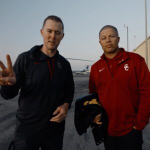 Lincoln Riley Instagram - First class to find our next class ✌️ 

Mater Dei 🆚 St John Bosco