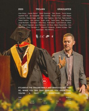Lincoln Riley Instagram - Proud of these guys, congrats to our graduates! 🎓✌️