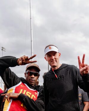 Lincoln Riley Instagram - Appreciate the guys @travisscott & new Trojan dad @michaelrubin
