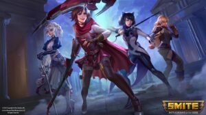 Lindsay Jones Instagram - IT'S HERE! The RWBY Battle Pass is available NOW in @SMITEGame ! With more than 60 levels of rewards including skins for Ruby Rose Thanatos, Weiss Schnee Freya, Blake Belladonna Amaterasu, and Yang Xiao Long Terra. Our huntresses have officially become goddesses 😉#RWBY