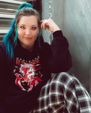 Lindsay Jones Instagram - Grab the newest items in the #RWBY streetwear collection, out now in the @theroosterteethstore ! ♥️🌹 Which team member will you rep on your walks? LET ME KNOW WITH - ♥️🤍🖤💛 !!!!