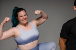 Lindsay Jones Instagram - Breaking days and sweats, the @AchievementHunt way! 🏋🏼‍♀️ Grab your set in the @theroosterteethstore now!