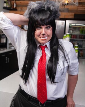 Lindsay Jones Instagram - Back from the dead to say - This Aggretsuko cosplay shoot happened over a year ago. Finally, it gets shared! I love casting based on the personalities of people I know, so:

Retsuko - @dearbassy 

Fenneko - @margaretominey 

Haida - Me

 📸 - @jonrisinger 

Editing - @jarrenmartinez_ 

Send them all some love! Thank you so much to everyone who made this possible. Posting more from the shoot soon 🐱