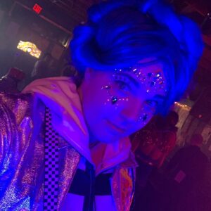 Lindsay Jones Instagram - Now that @roosterteeth ‘s upcoming content for 2020 reel is up, I can post this! Such a fun cyber punk shoot. Shout out to @erikaslay and @omnia.makeup.art  for rocking costume and makeup!