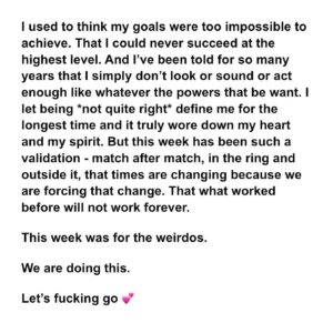 Lindsey Kerecz Instagram - in conclusion: pro wrestling is better than that thing you like and today my heart is full 🎙💕
