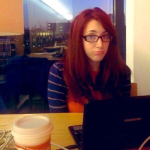 Lindsey Kerecz Instagram - Was having a convo recently w someone about how you develop a creative “look” for wrestling

Then I found this pic of me in the law school library right when I started training - apparently my character development was a very lame “this is what I look like (and I’m so tired)” 🫠