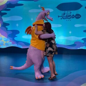Lindsey Kerecz Instagram - When I said I’d never wait in line to meet a character I was unaware Figment would be an option 🥹🥹🥹
