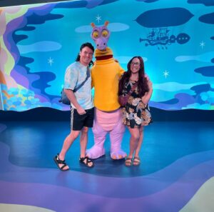 Lindsey Kerecz Instagram - When I said I’d never wait in line to meet a character I was unaware Figment would be an option 🥹🥹🥹