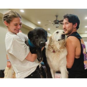 Lio Tipton Instagram - Wolf Man and Chica. Best dogs with a best friend.