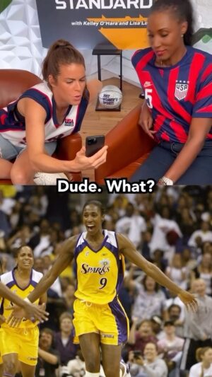 Lisa Leslie Instagram - 22 YEARS AGO TODAY I threw down the first dunk in WNBA history! Thanks for the reminder @kelleyohara ❤️ Y’all are getting old🤣🤣🤣🤣🤣 Full Episode on YouTube now! #TheGoldStandard