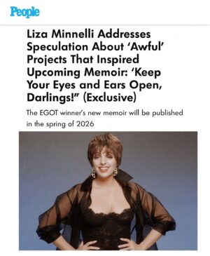 Liza Minnelli Instagram - Wonder why so many people don’t bother to rinse and just repeat, dirty tabloid laundry? Thank you to my friends at @people for helping me “Start Spreading The News”, about my long life & new book. Link in bio. Please believe what you hear, only when the words drip from my very own lips. Thank you Darlings. Keep listening. Xo